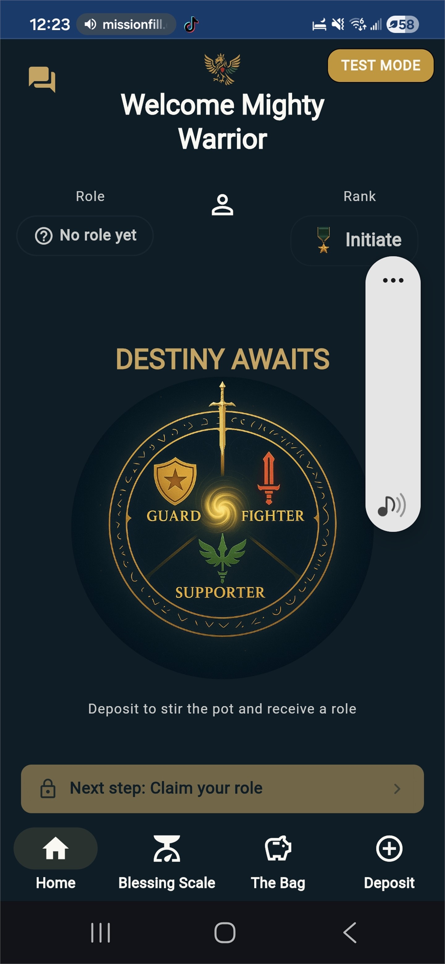 MissionFill dashboard – accountability and goal tracking app for daily habits